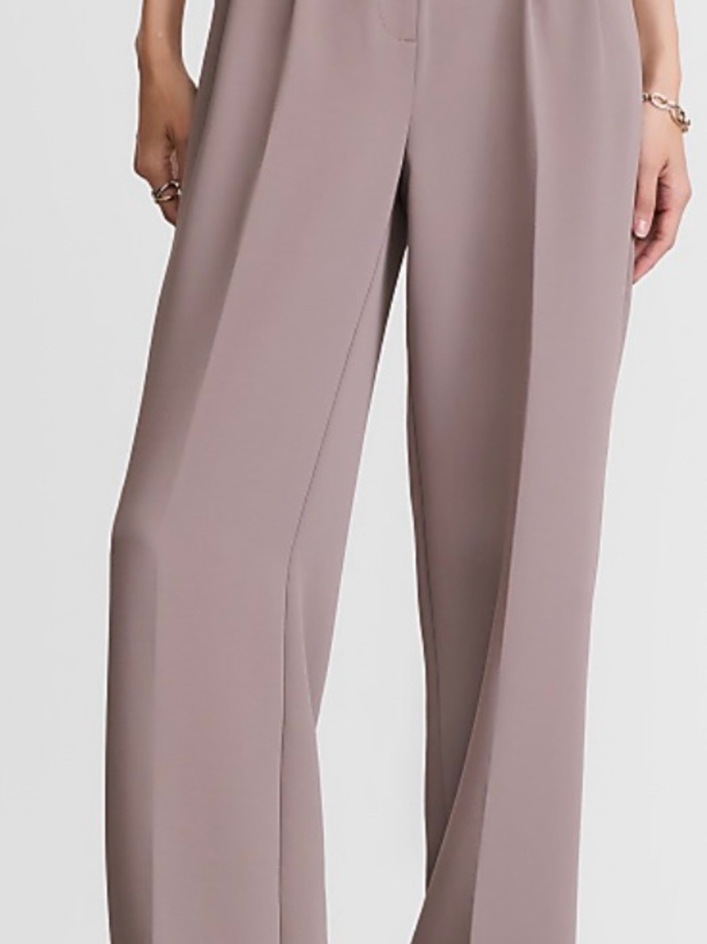 LOFT Wide-Leg Pants in Red